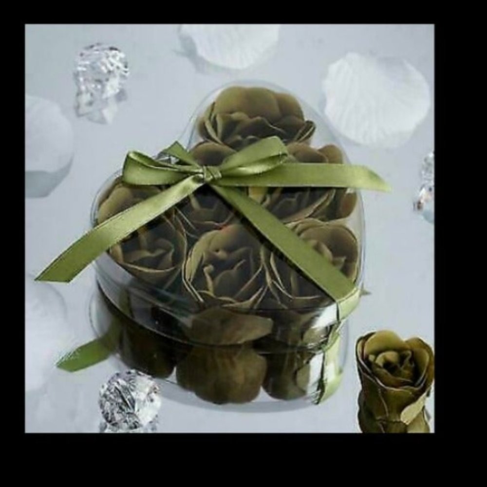 SOAP Moss Green Scented Rose Favor Soap Gift Box 💖Host Pick💖